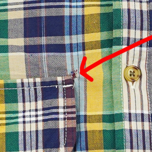 JCREW Size S Two-Pocket Workshirt Indian Madras Kendrick Navy Multi $118 - Picture 6 of 8